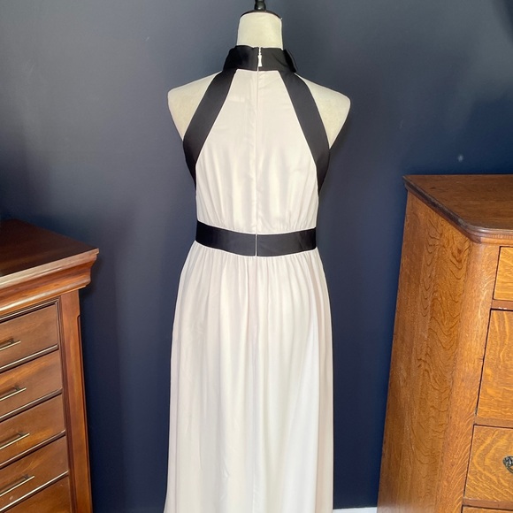 Kate Spade Silk Chiffon Bow Neck Halter Midi Dress Size 8 - Picture 7 of 15